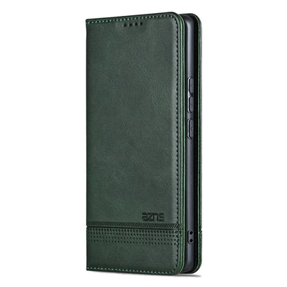 For Samsung Galaxy S25 Ultra 5G AZNS Magnetic Calf Texture Flip Leather Phone Case(Dark Green) - Galaxy S25 Ultra 5G Cases by AZNS | Online Shopping UK | buy2fix