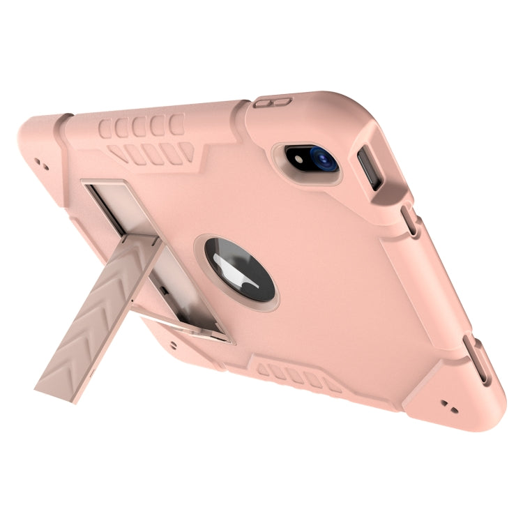 For iPad Air 11 2024 Armor Holder Silicone Hybrid PC Tablet Case(Rose Gold) - iPad Air 11 2024 Cases by buy2fix | Online Shopping UK | buy2fix