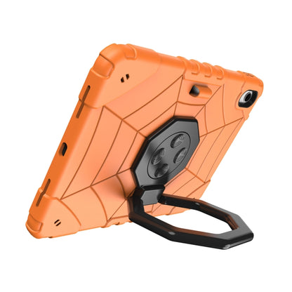 For iPad Air 11 2024 Spider Turntable Handle Stress Relief Tablet Case(Orange Black) - iPad Air 11 2024 Cases by buy2fix | Online Shopping UK | buy2fix