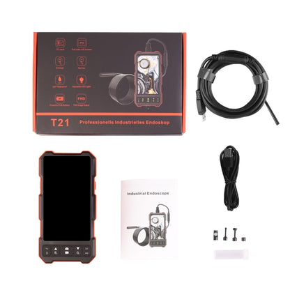 T21 4.5 inch IPS Color Screen 8mm Single Camera Split Hard Cable Industrial Endoscope, Length:5m(Black Red) -  by buy2fix | Online Shopping UK | buy2fix