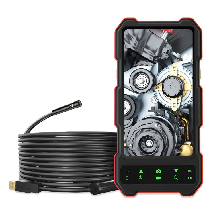 T21 4.5 inch IPS Color Screen 5.5mm Dual Camera Split Hard Cable Industrial Endoscope, Length:1m(Black Red) -  by buy2fix | Online Shopping UK | buy2fix