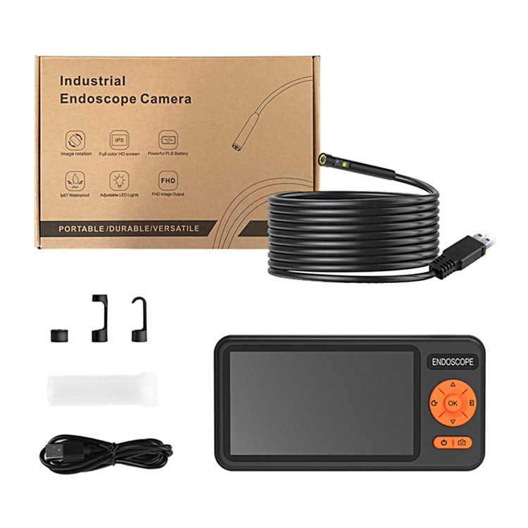 T29 5 inch IPS Screen 8mm Single Lens IP67 Waterproof Industrial Endoscope With Bracket, Length:1m -  by buy2fix | Online Shopping UK | buy2fix