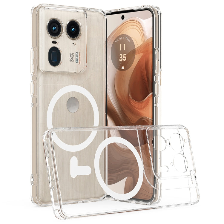 For Motorola Moto X50 Ultra MagSafe Clear Acrylic PC Hybrid TPU Phone Case(Transparent) - Motorola Cases by buy2fix | Online Shopping UK | buy2fix