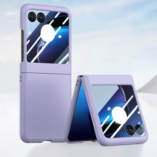 For Motorola Razr 50 Integrated PC Skin Feel Shockproof Phone Case(Purple) - Motorola Cases by buy2fix | Online Shopping UK | buy2fix