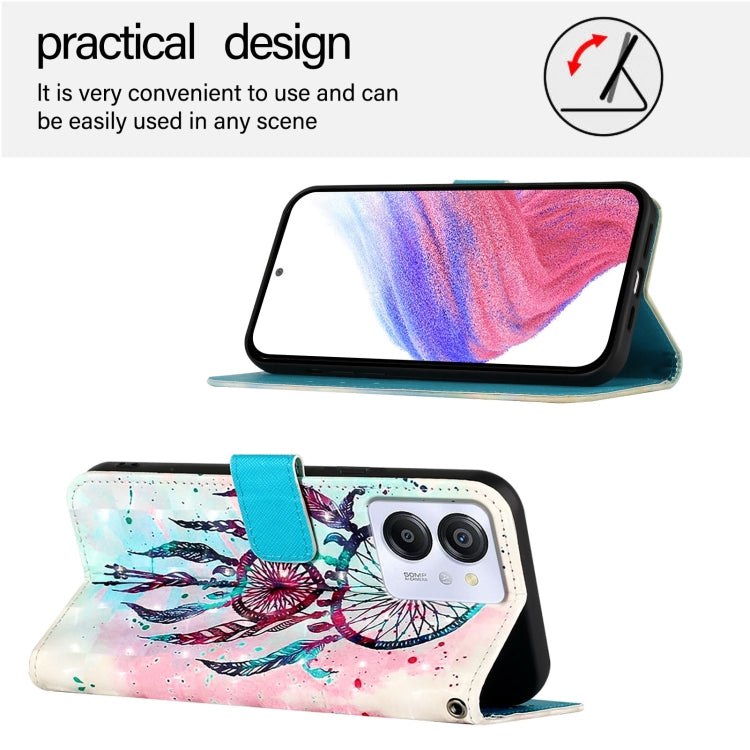 For Blackview Color 8 3D Painting Horizontal Flip Leather Phone Case(Color Drop Wind Chimes) - More Brand by buy2fix | Online Shopping UK | buy2fix