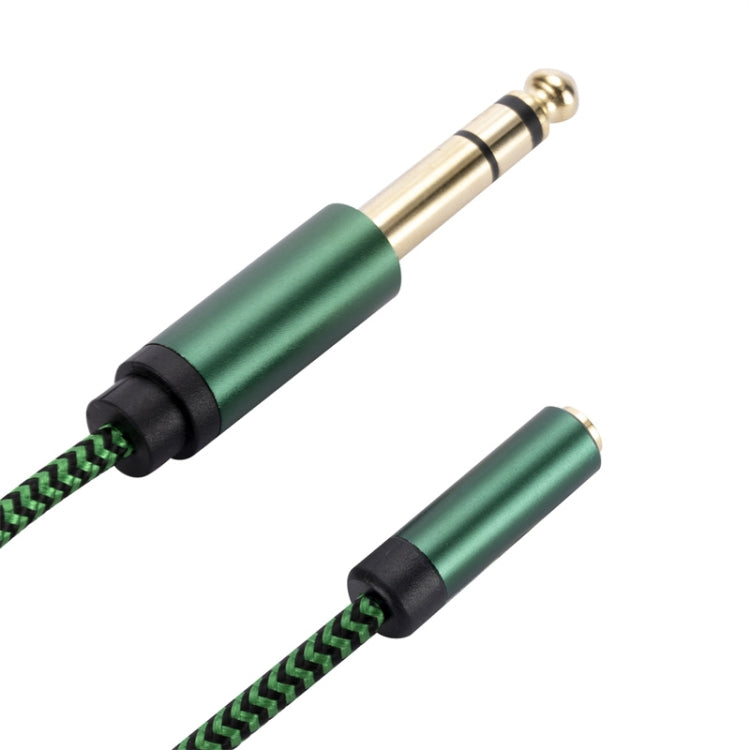 6.35mm Male to 3.5mm Female Audio Adapter Cable, Length:0.5m(Green) - Aux Cable by buy2fix | Online Shopping UK | buy2fix