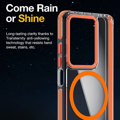 For Xiaomi Redmi Note 13 Pro 4G Dual-Color Clear Acrylic Hybrid TPU MagSafe Phone Case(Orange) - Note 13 Pro Cases by buy2fix | Online Shopping UK | buy2fix