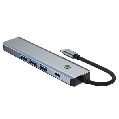 BYL-2319 5 in 1 USB-C / Type-C to USB3.0+USB-C / Type-C+HDTV Multi-function Docking Station(Grey) - USB HUB by buy2fix | Online Shopping UK | buy2fix