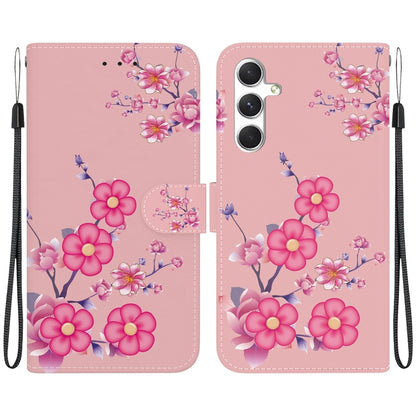 For Samsung Galaxy S25+ 5G Crystal Texture Colored Drawing Leather Phone Case(Cherry Blossoms) - Galaxy S25+ 5G Cases by buy2fix | Online Shopping UK | buy2fix