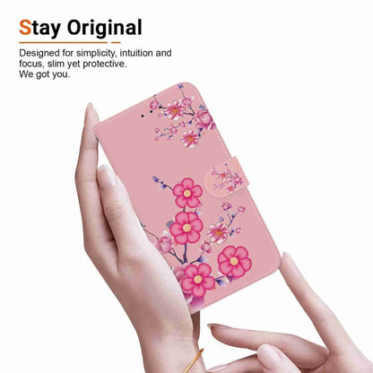 For Samsung Galaxy S25 Ultra 5G Crystal Texture Colored Drawing Leather Phone Case(Cherry Blossoms) - Galaxy S25 Ultra 5G Cases by buy2fix | Online Shopping UK | buy2fix