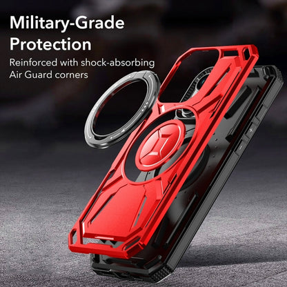 For iPhone 16 Pro Armor II Series MagSafe Magnetic Holder Phone Case(Red) - iPhone 16 Pro Cases by buy2fix | Online Shopping UK | buy2fix