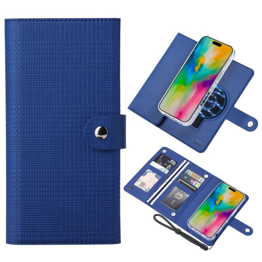 For iPhone 16 Pro ViLi GHA-C Series RFID MagSafe Magnetic Flip Leather Phone Case(Blue) - iPhone 16 Pro Cases by ViLi | Online Shopping UK | buy2fix