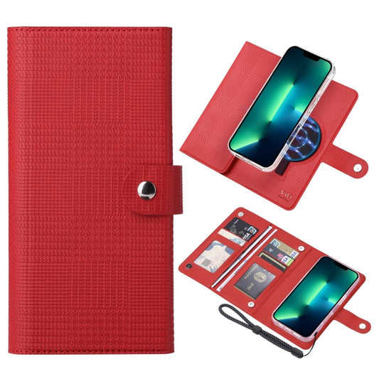 For iPhone 13 Pro Max ViLi GHA-C Series RFID MagSafe Magnetic Flip Leather Phone Case(Red) - iPhone 13 Pro Max Cases by ViLi | Online Shopping UK | buy2fix