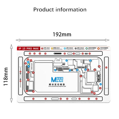 For iPhone 14 Pro Max MaAnt Double-sided Screw Positioning Flexible Soft Magnetic Pad - Magnetic Screws Mat by MaAnt | Online Shopping UK | buy2fix