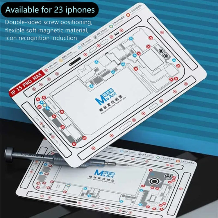 For iPhone 14 Pro Max MaAnt Double-sided Screw Positioning Flexible Soft Magnetic Pad - Magnetic Screws Mat by MaAnt | Online Shopping UK | buy2fix