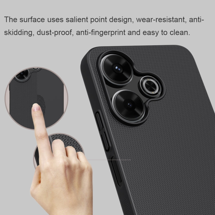 For Xiaomi Poco M6 4G NILLKIN Frosted PC Phone Case(Black) - Xiaomi Cases by NILLKIN | Online Shopping UK | buy2fix