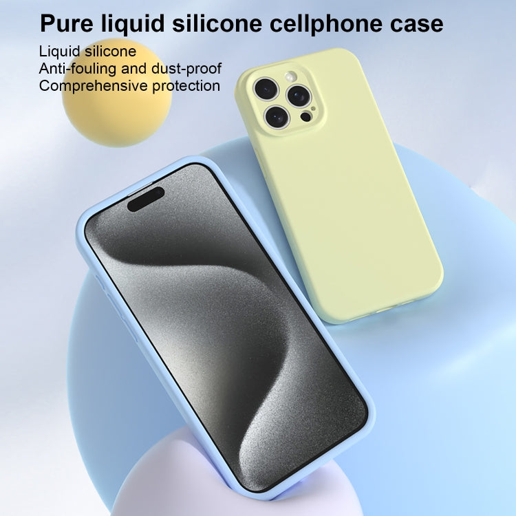 For iPhone 16 Precise Hole Liquid Silicone Jelly Color Full Coverage Phone Case(Moss Green) - iPhone 16 Cases by buy2fix | Online Shopping UK | buy2fix