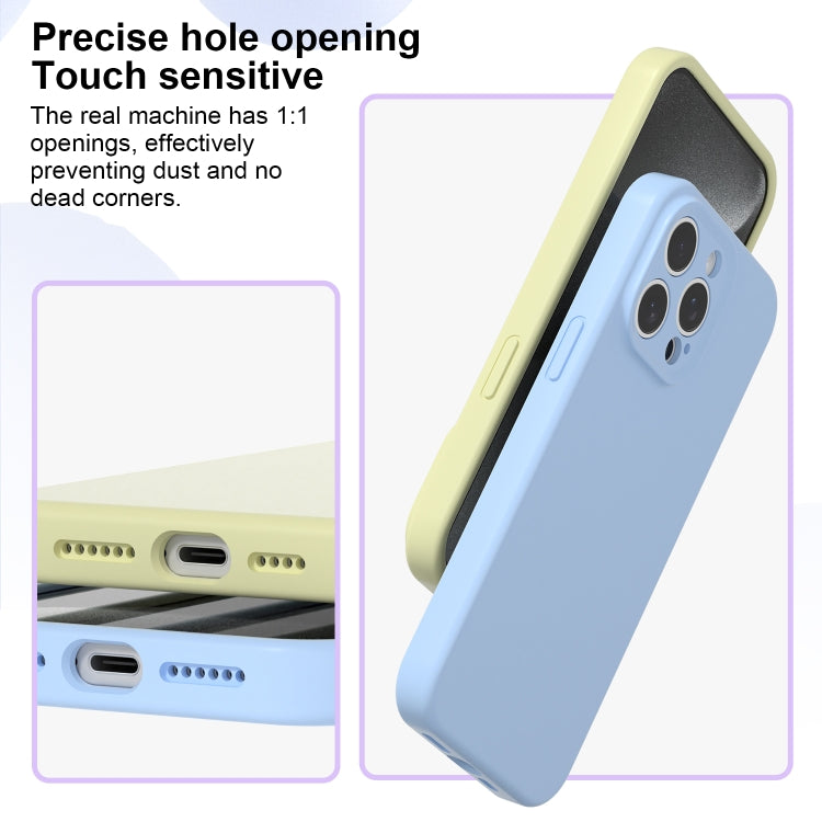 For iPhone 16 Precise Hole Liquid Silicone Jelly Color Full Coverage Phone Case(Sand Pink) - iPhone 16 Cases by buy2fix | Online Shopping UK | buy2fix