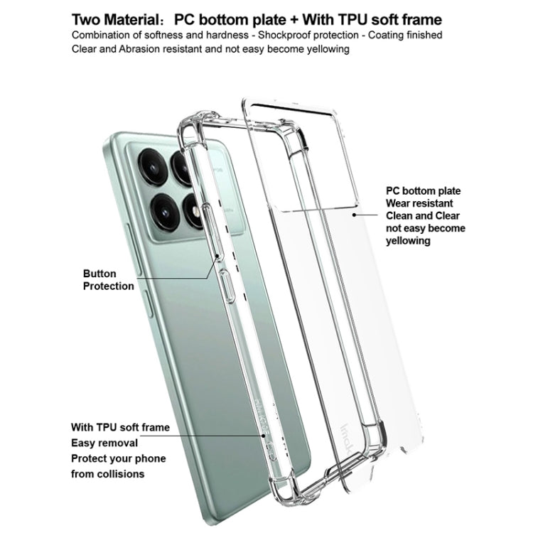 For Xiaomi POCO X6 Pro 5G IMAK Space Shield PC + TPU Airbag Shockproof Phone Case(Transparent) - Xiaomi Cases by imak | Online Shopping UK | buy2fix