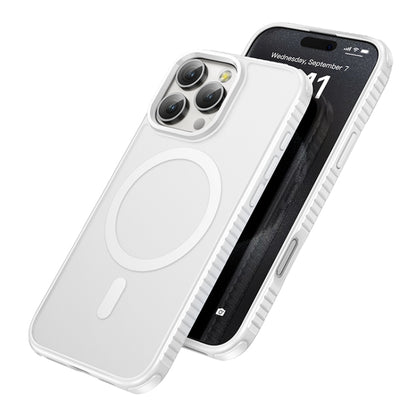 For iPhone 16 Pro hoco Cool Shield MagSafe Shockproof Phone Case(White) - iPhone 16 Pro Cases by hoco | Online Shopping UK | buy2fix