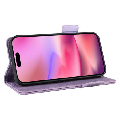 For iPhone 16 Plus Magnetic Clasp Leather Phone Case(Purple) - iPhone 16 Plus Cases by buy2fix | Online Shopping UK | buy2fix