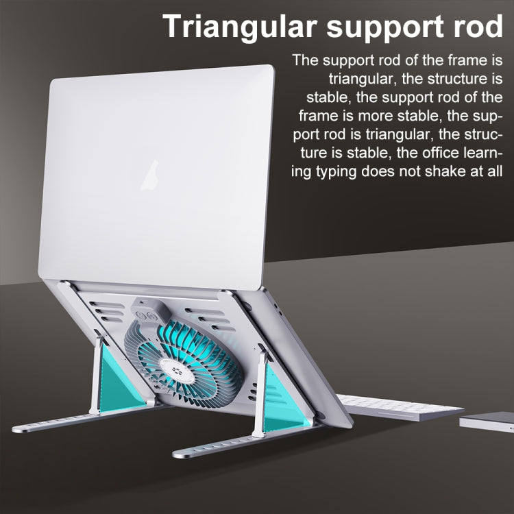 R- JUST HZ44 Aluminum Alloy Laptop Cooling Stand(Black) - MacBook Holder by R-JUST | Online Shopping UK | buy2fix