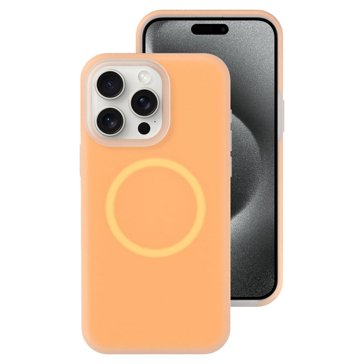 For iPhone 15 Pro Max Jelly Liquid Silicone MagSafe Magnetic Phone Case(Orange) - iPhone 15 Pro Max Cases by buy2fix | Online Shopping UK | buy2fix