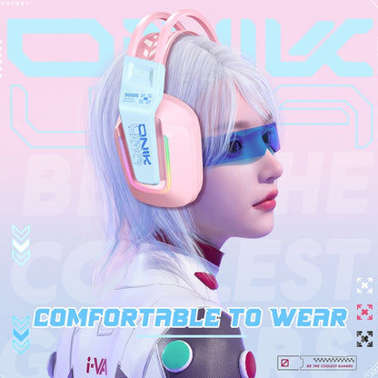 ONIKUMA X13 RGB Colorful Lighting Wired Gaming Headset with Microphone, Length:2.2m(Pink) - Multimedia Headset by ONIKUMA | Online Shopping UK | buy2fix