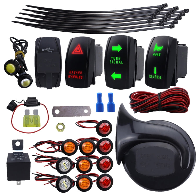 ATV UTV Turn Signal Fault Light Horn Wiring Harness Kit - Car Light Accessories by buy2fix | Online Shopping UK | buy2fix