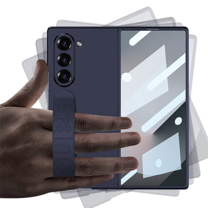 For Samsung Galaxy Z Fold6 GKK Integrated Silicone Wristband Phone Case(Mountain Gray) - Galaxy Z Fold6 5G Cases by GKK | Online Shopping UK | buy2fix