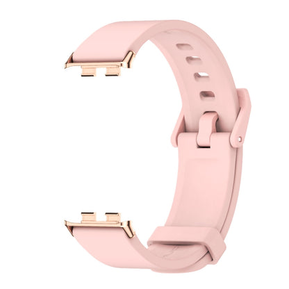 For Honor Band 9 MIJOBS Solid Color Silicone Watch Band(Pink Rose Gold) - Watch Bands by MIJOBS | Online Shopping UK | buy2fix