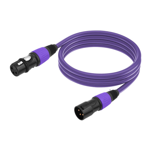 JC1015 XLR 3pin Male to Female Audio Cable, Length:1.8m(Purple) - Microphone Audio Cable & Connector by buy2fix | Online Shopping UK | buy2fix