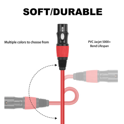 JC1015 XLR 3pin Male to Female Audio Cable, Length:10m(Orange) - Microphone Audio Cable & Connector by buy2fix | Online Shopping UK | buy2fix