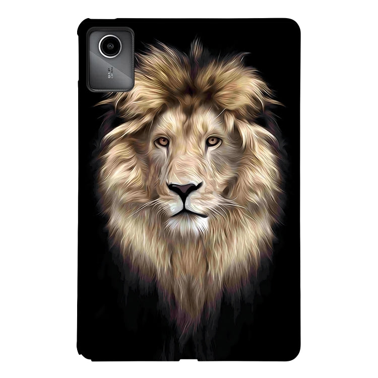 For Lenovo Tab M11 / Xiaoxin Pad 2024 Color Painting Pattern Smart Tablet TPU Case(Lion) - Lenovo by buy2fix | Online Shopping UK | buy2fix