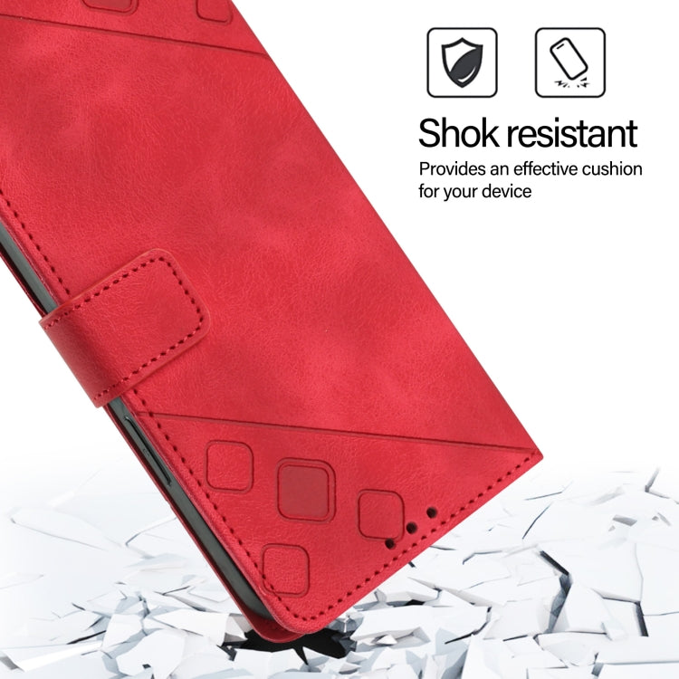 For Redmi K70 Ultra 5G Global Skin-feel Embossed Leather Phone Case(Red) - Xiaomi Cases by buy2fix | Online Shopping UK | buy2fix