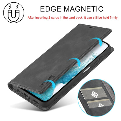 For Samsung Galaxy S24 FE 5G LC.IMEEKE Strong Magnetism Microfiber Leather Phone Case(Black) - Galaxy S24 FE 5G Cases by LC.IMEEKE | Online Shopping UK | buy2fix