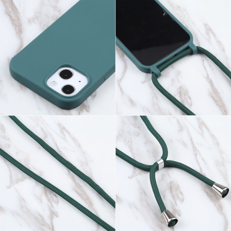 For iPhone 16 Pro Max Candy Colors TPU Protective Phone Case with Lanyard(Dark Green) - iPhone 16 Pro Max Cases by buy2fix | Online Shopping UK | buy2fix