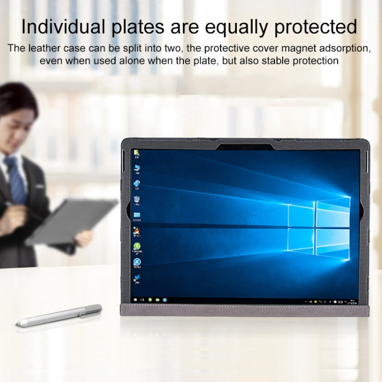 For Microsoft Surface Book 3 / 2 15 inch PU Leather Laptop Protective Case with Screen Stand(Black) - 15 inch by buy2fix | Online Shopping UK | buy2fix