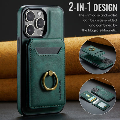 For iPhone 15 Pro Max DG.MING K1 MagSafe Detachable Wallet RFID Back Cover Phone Case(Green) - iPhone 15 Pro Max Cases by DG.MING | Online Shopping UK | buy2fix