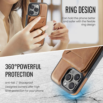 For iPhone 16 Pro Max DG.MING K1 MagSafe Detachable Wallet RFID Back Cover Phone Case(Brown) - iPhone 16 Pro Max Cases by DG.MING | Online Shopping UK | buy2fix