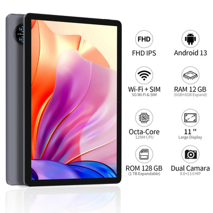 VASOUN M60 4G LTE Tablet, 6GB+128GB, 11 inch, Android 13 UNISOC T606 Octa Core CPU, Global Version with Google Play(Grey) - Other by VASOUN | Online Shopping UK | buy2fix