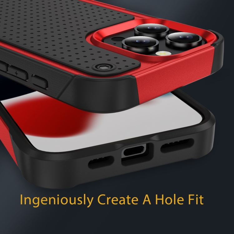 For iPhone 16 Pro Max PC + TPU Shockproof Protective Phone Case(Red+Black) - iPhone 16 Pro Max Cases by buy2fix | Online Shopping UK | buy2fix