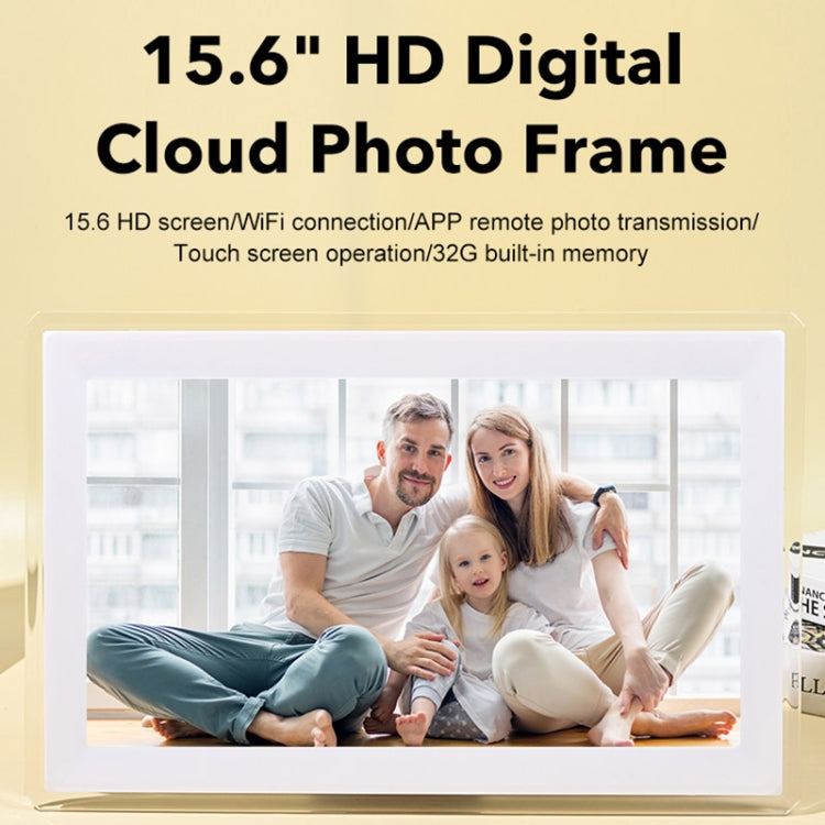 15.6 inch IPS Screen Digital Cloud Photo Frame Wall Mounted LED Advertising Machine, Plug Type:UK Plug(Black) - 15 inch Above by buy2fix | Online Shopping UK | buy2fix