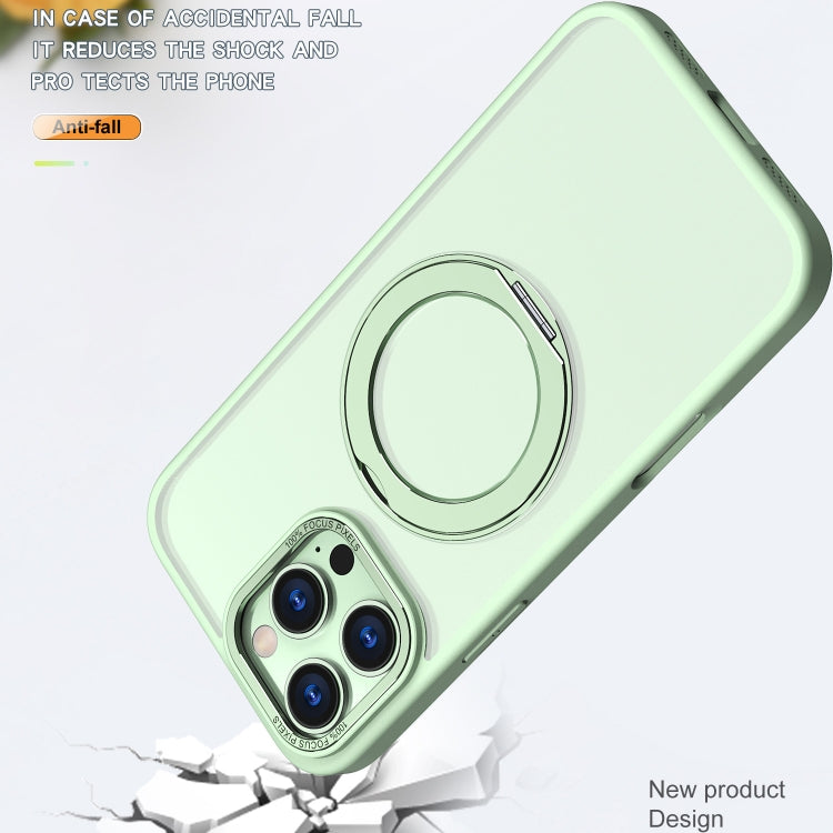 For iPhone 16 Pro Max Wing Series MagSafe Magnetic Ring Holder Phone Case(Avocado Green) - iPhone 16 Pro Max Cases by buy2fix | Online Shopping UK | buy2fix