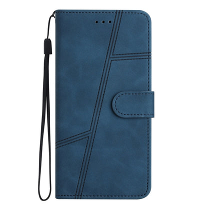 For iPhone 16 Plus Skin-feel Stitching Leather Phone Case(Blue) - iPhone 16 Plus Cases by buy2fix | Online Shopping UK | buy2fix