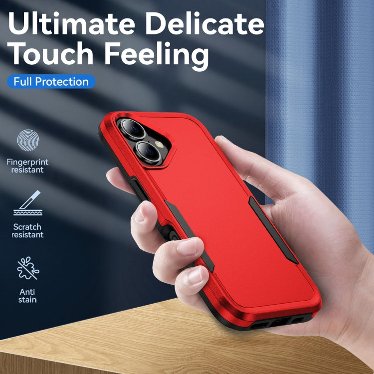 For iPhone 16 Pioneer Armor Heavy Duty PC + TPU Phone Case(Red+Black) - iPhone 16 Cases by buy2fix | Online Shopping UK | buy2fix