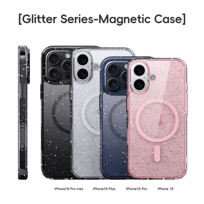 For iPhone 16 Pro Glitter Powder MagSafe Magnetic Phone Case(Transparent) - iPhone 16 Pro Cases by buy2fix | Online Shopping UK | buy2fix