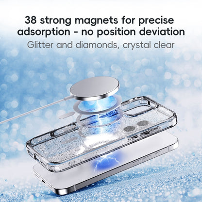 For iPhone 16 Pro Glitter Powder MagSafe Magnetic Phone Case(Transparent) - iPhone 16 Pro Cases by buy2fix | Online Shopping UK | buy2fix