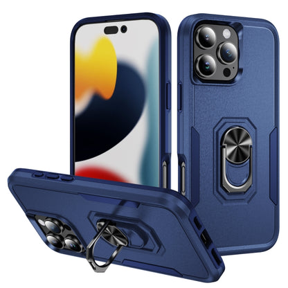 For iPhone 16 Pro Max Pioneer Armor Heavy Duty PC + TPU Phone Case with Holder(Blue) - iPhone 16 Pro Max Cases by buy2fix | Online Shopping UK | buy2fix