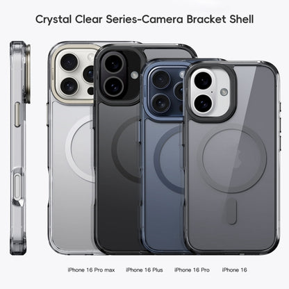 For iPhone 16 Pro Mirror Crystal Clear Lens Holder MagSafe Magnetic Phone Case(Transparent) - iPhone 16 Pro Cases by buy2fix | Online Shopping UK | buy2fix